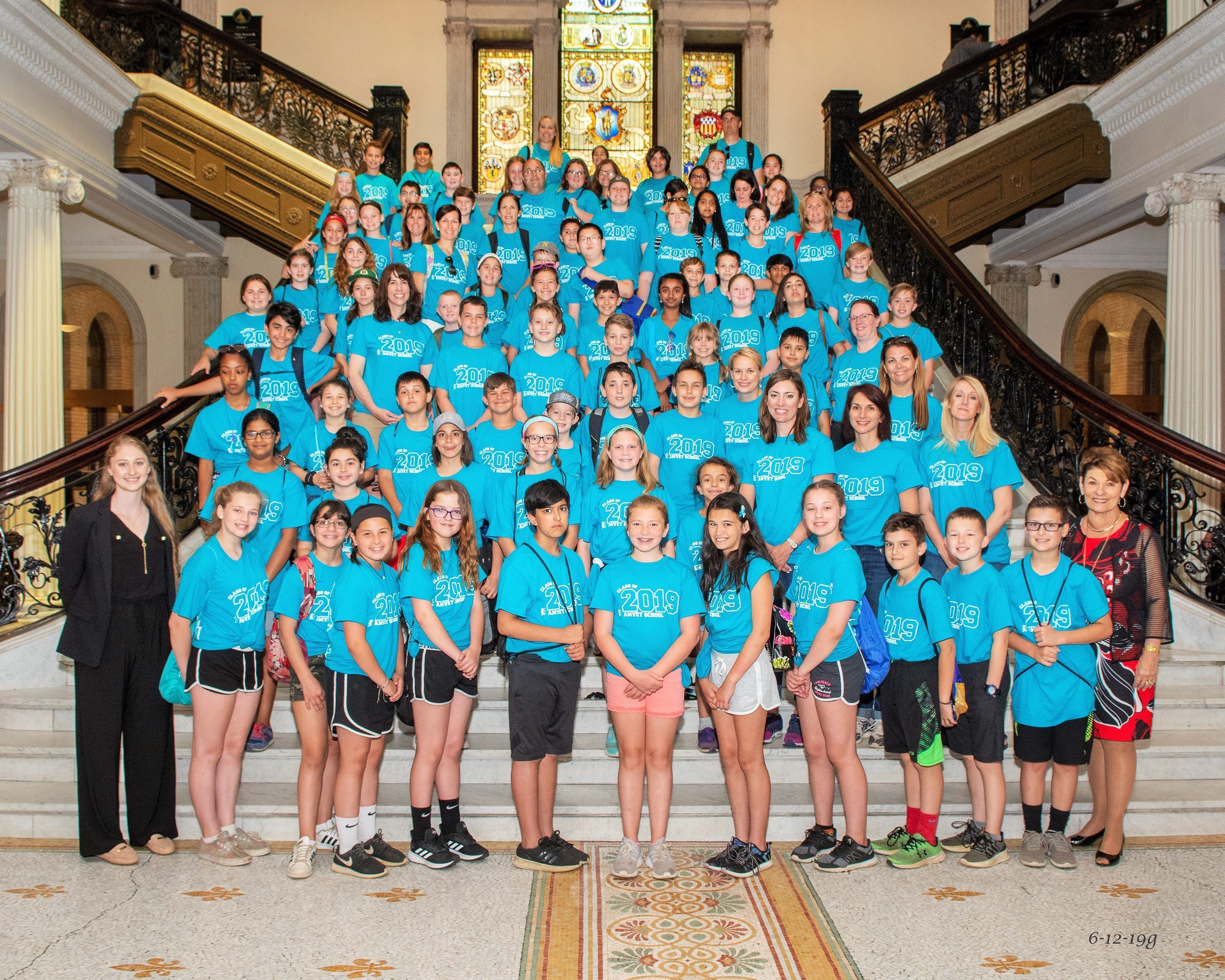 Amvet Boulevard students visit the State House