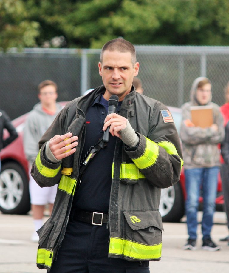 Students shown the risks of drunk and distracted driving in mock accident 