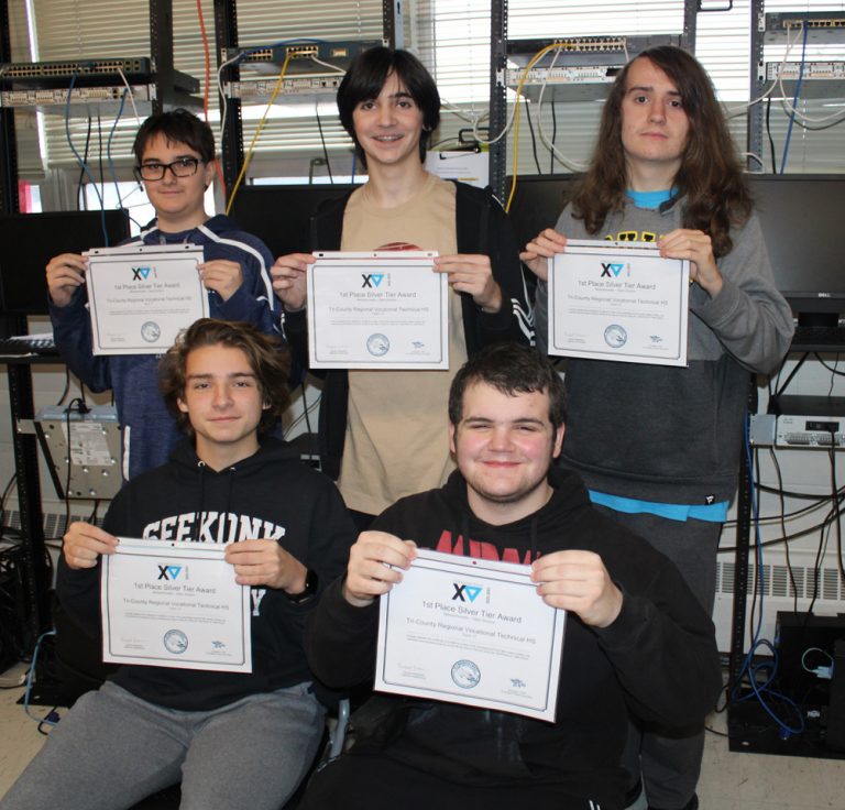 Tri-County students win gold and silver in statewide CyberPatriot competition