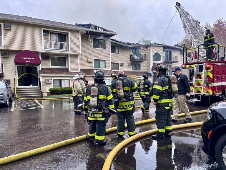Seven-alarm fire displaces more than 60 residents
